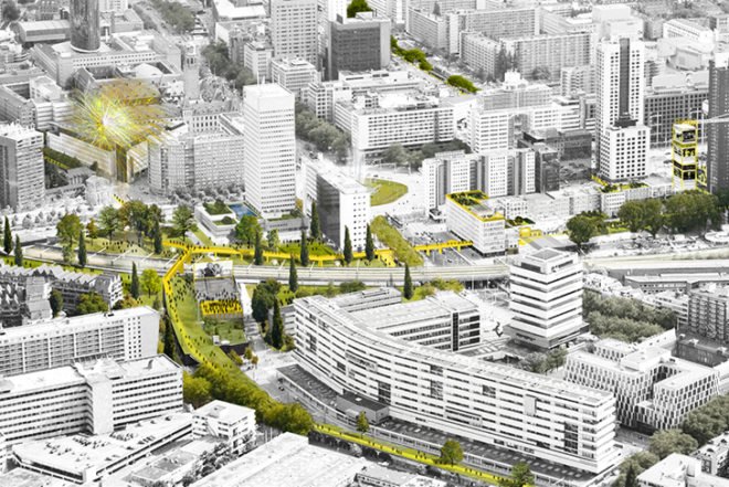 I Make Rotterdam, Zones Urbaines Sensibles, Maxwan Architecten, Crowdfunding Architecture, Rotterdam, Luchtsingel Footbridge, wooden bridge, Architecture, social design, Urban design, Recycling / Compost