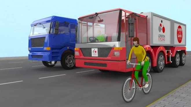 London Cycling Campaign, bike commuters, urban cycling, London, truck, lorry, lorry design, bike safety, cyclist fatalities, visibility
