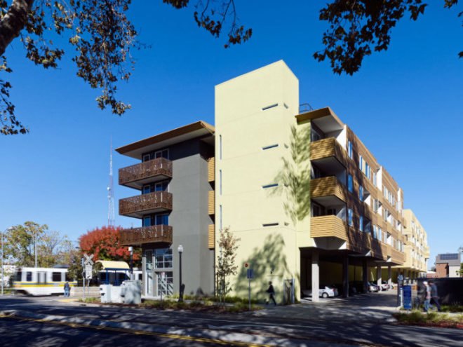 La Valentina Station, David Baker and Partners, urban infill, affordable housing, sacramento, eco housing development, sustainable housing