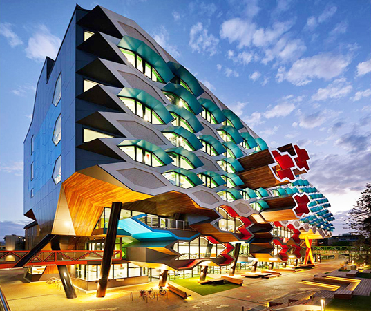La Trobe University, La Trobe Institute for Molecular Science, Lyons Architects, Australia biotechnology, educational architecture, state-of-the-art research facility, honeycomb facade, sustainable technology, Green Star Australia