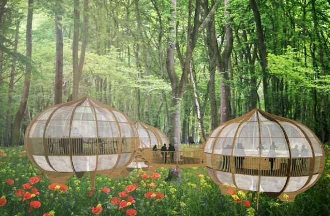 London treehouses, Invisible Works London, urban green spaces, biomimetic design, biomimicry, technology and nature, green design, the invisible city london