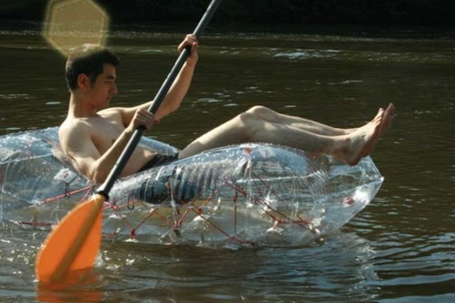 green design, eco design, sustainable design, NEST, A'postrophe Design, convertible raft, inflatable mattress raft, Ghost Glass fish