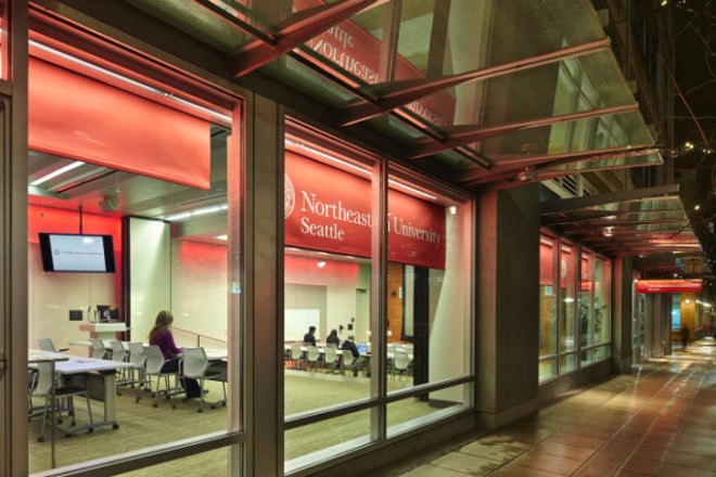 Northeastern University Seattle Campus, Perkins and Will, eco university, leed platinum, northeastern university, seattle