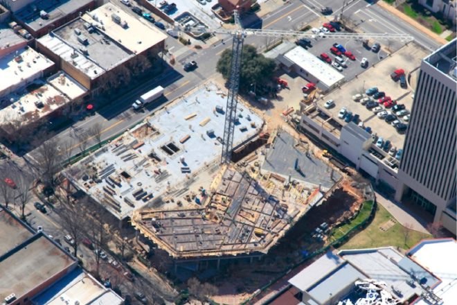 ONE Greenville, South Carolina, USA, LEED Gold, USGBC, green design, sustainable design, eco-design, green roof, solar power, mixed use development, education, retail, urban regeneration, 4240 Architecture,
