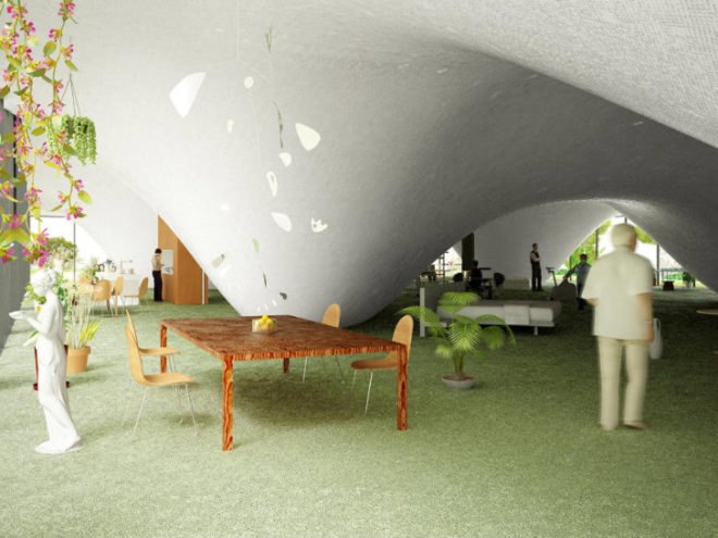 Pool House, NL Architects, beach home, pool topped home, roof pool, green home, eco home,