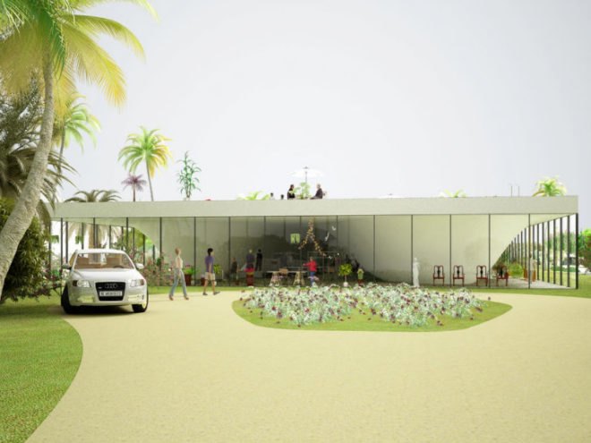 Pool House, NL Architects, beach home, pool topped home, roof pool, green home, eco home,