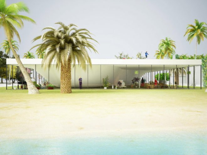 Pool House, NL Architects, beach home, pool topped home, roof pool, green home, eco home,