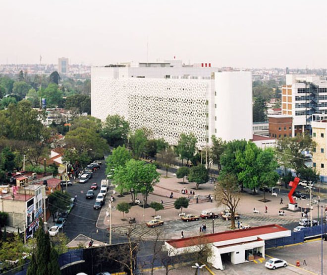 green design, eco design, sustainable design, Hospital Manuel Gea Gonzalez, Torre de Especialidades, Elegant Embellishments, prosolve370e, Mexico City, Urban air filtration system, double skinned air filter