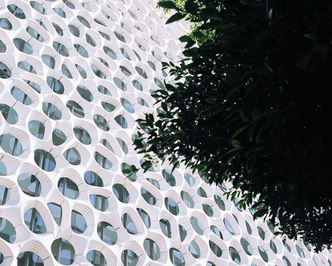 green design, eco design, sustainable design, Hospital Manuel Gea Gonzalez, Torre de Especialidades, Elegant Embellishments, prosolve370e, Mexico City, Urban air filtration system, double skinned air filter