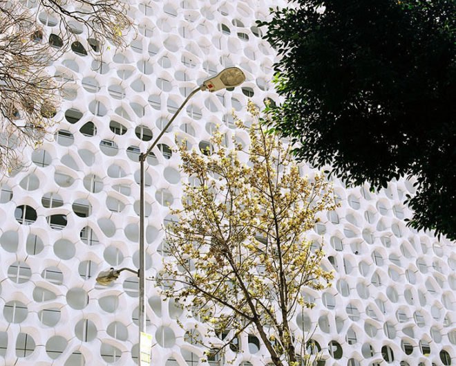 green design, eco design, sustainable design, Hospital Manuel Gea Gonzalez, Torre de Especialidades, Elegant Embellishments, prosolve370e, Mexico City, Urban air filtration system, double skinned air filter