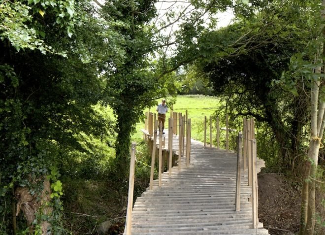 rainwater capture, cowshed, The Cowshed Collective, Ireland, Camphill Callan Community, Commonage, sustainable design, daylighting, natural light, reclaimed materials, recycled materials, Cowshed, farm, collaborative design