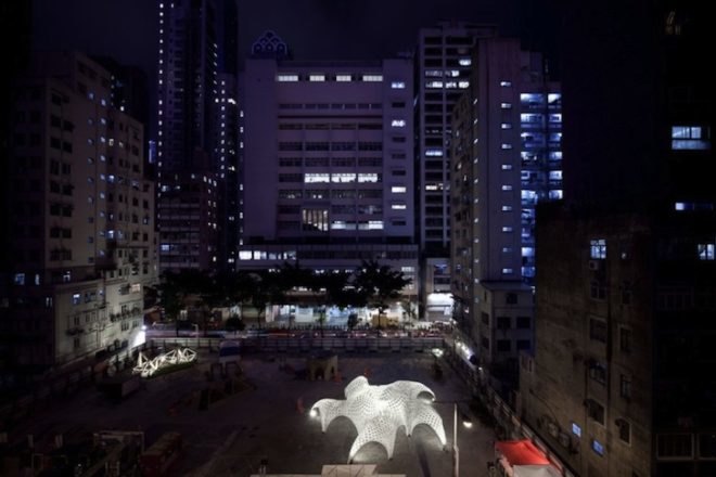MATSYS, Shellstar Pavilion, spidery shellstar pavilion, temporary design, parametric modeling, Detour design festival, Hong Kong, China, sustainable design, eco-design, green design, urban design