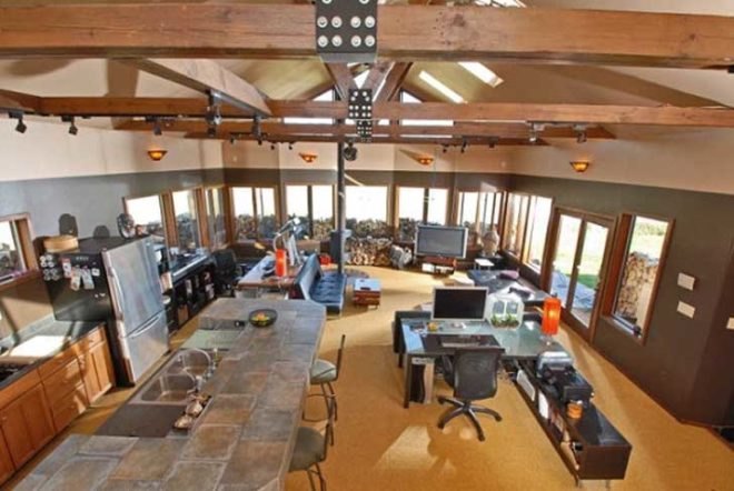 green design, eco design, sustainable design, silo home, converted missile silo, saranac new york, Gregory Gibbons, Bruce Francisco, Cold War missle silo, mountain lodge, apocalyptic home