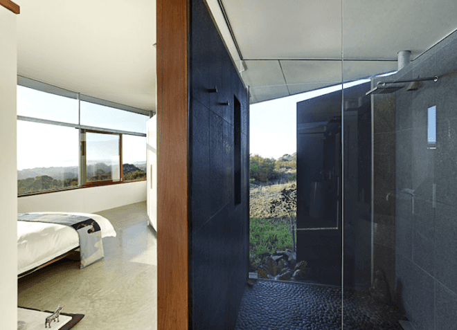 Southern House, Fergus Scott Architects, Australia, Frank Lloyd Wright, metal clad home, passive solar, passive thermal, daylighting, green design, sustainable design, eco-design, coastal home