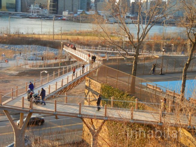 brooklyn bridge, brooklyn bridge park, Brooklyn Heights, nyc bridges, regina myer, squibb park, squibb park bridge, squibb park pedestrian bridge, ted zoli, brooklyn bridge park new bridge, green design, pedestrian bridges, hntb