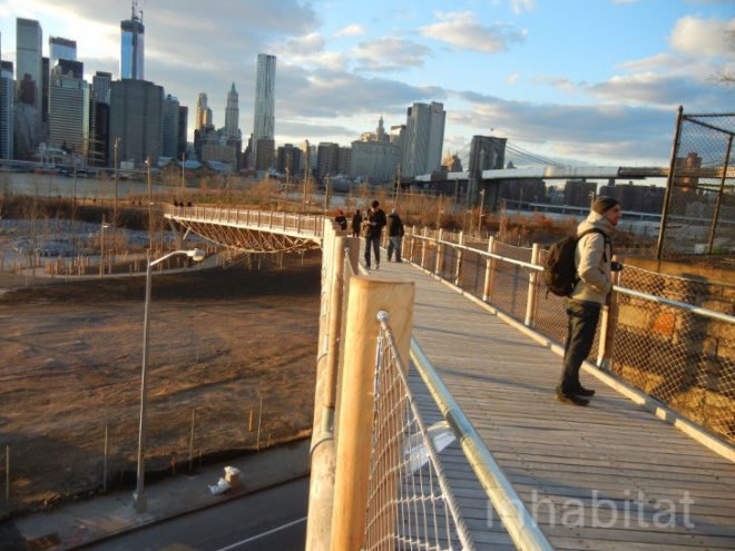 brooklyn bridge, brooklyn bridge park, Brooklyn Heights, nyc bridges, regina myer, squibb park, squibb park bridge, squibb park pedestrian bridge, ted zoli, brooklyn bridge park new bridge, green design, pedestrian bridges, hntb