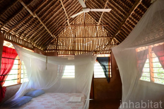 Andy Barbour, Diani Beach, Kenya, eco-tourism, backpackers, green design, sustainable design, eco-design, makuti roofers, palm roof, thatched roof, treehouses, Kenya, Africa, Coral Rag Forest, tourism, sustainable materials, sustainable building, natural ventilation, solar heated water, wildlife