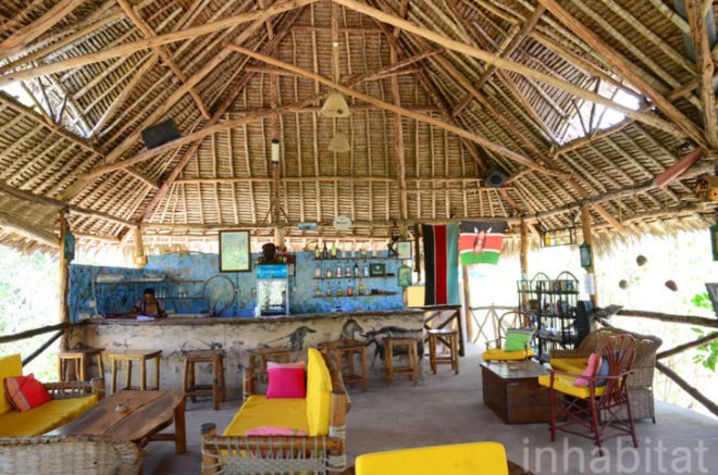 Andy Barbour, Diani Beach, Kenya, eco-tourism, backpackers, green design, sustainable design, eco-design, makuti roofers, palm roof, thatched roof, treehouses, Kenya, Africa, Coral Rag Forest, tourism, sustainable materials, sustainable building, natural ventilation, solar heated water, wildlife