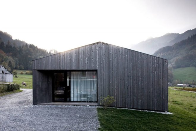 Sven Matt architects, prefab, Gudrun House, Austria, architecture, prefab wood, natural light