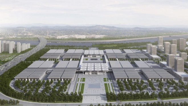 Tianjin Exhibition Center, gmp Architekten, tianjin, exhibition center, daylighting, convention center, china