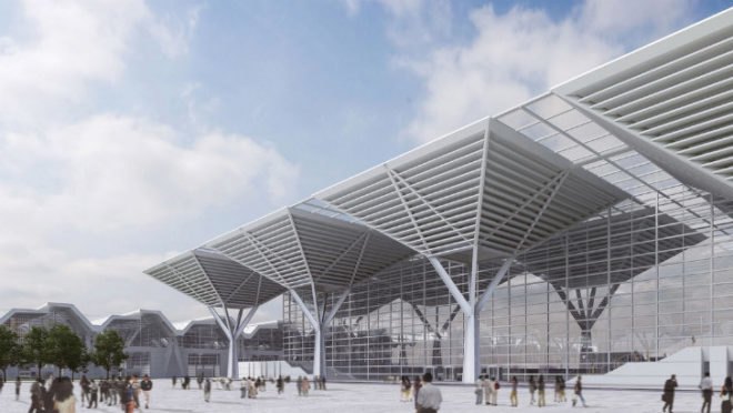 Tianjin Exhibition Center, gmp Architekten, tianjin, exhibition center, daylighting, convention center, china