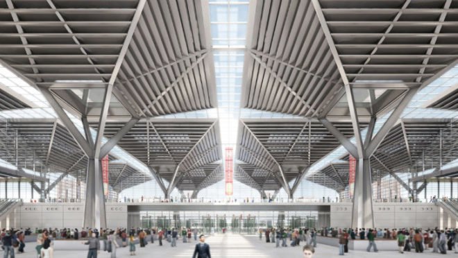 Tianjin Exhibition Center, gmp Architekten, tianjin, exhibition center, daylighting, convention center, china