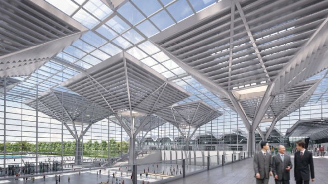 Tianjin Exhibition Center, gmp Architekten, tianjin, exhibition center, daylighting, convention center, china