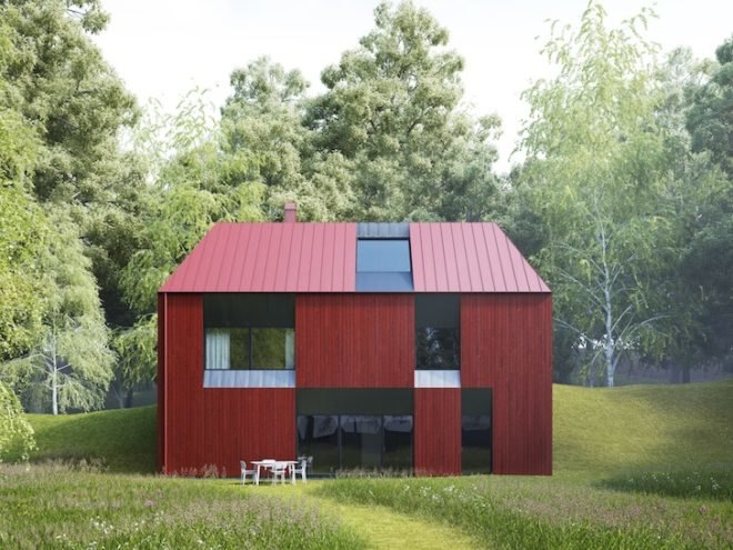 Tind, Norway, Sweden, Milan Design Week 2013, Claesson Koivisto Rune, Peter Guthrie, Fiskerhdenvillan, prefabricated design, daylighting, pitched roof, open floor plan, green design, sustainable design, eco-design, timber