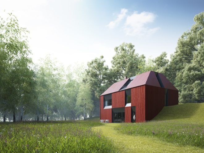 Tind, Norway, Sweden, Milan Design Week 2013, Claesson Koivisto Rune, Peter Guthrie, Fiskerhdenvillan, prefabricated design, daylighting, pitched roof, open floor plan, green design, sustainable design, eco-design, timber