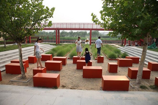 Turenscape, regenerative landscape design, garbage dump, low-maintenance, Tianjin, china, rainwater recycling, native plants, Botanical, Green renovation