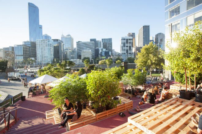 Urban Coffee Farm, Hassell, melbourne, pop up cafe, shipping pallets, melbourne food & wine festival, urban farm