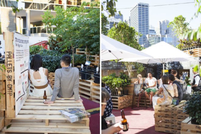 Urban Coffee Farm, Hassell, melbourne, pop up cafe, shipping pallets, melbourne food & wine festival, urban farm