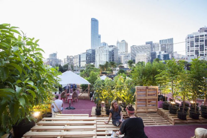 Urban Coffee Farm, Hassell, melbourne, pop up cafe, shipping pallets, melbourne food & wine festival, urban farm