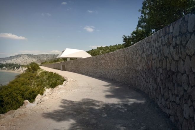 Greece, coastal home, holiday home, solar-powered, Villa F, Hornung & Jacobi, sustainable design, prefab design, green design, eco-design, Villa F, holiday home, solar power, skylights, natural cooling, chimney effect