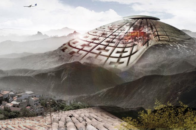 Volcano Skyscraper, 2013 eVolo Competition, volcanelectric mask, lava power, geothermal energy, volcano dome