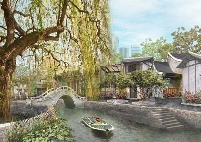 green design, eco design, sustainable design, West 8, Masterplan China, Flower City China, Guangzhou Huadi Fangcun, sustainable city China