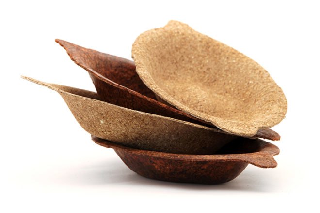 Whomade, Michela Milani, tableware, compostable, Foodscapes, recycled materials, peanut husk, carrot peels, potato starch, Italian design, Green Products, Recycled Materials, Recycling / Compost,
