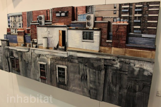 heather kocsis, wooden art, green art, reclaimed wood, reclaimed wood art, recycled art, eco art, sustainable art, 3d art, miniature new york, diorama, heather kocsis art, miniature art