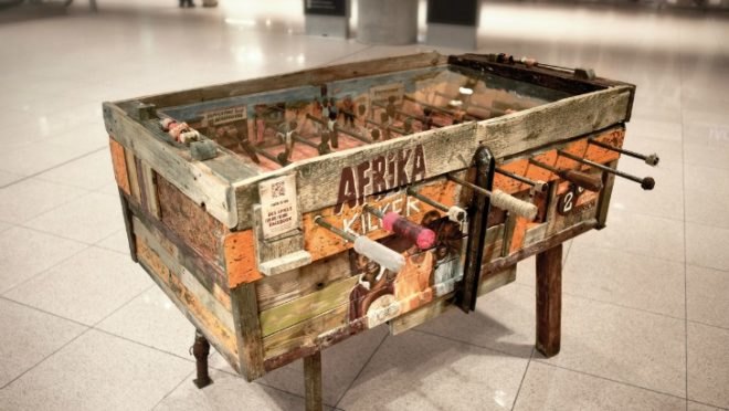 afrika kicker, kolle rebbe agency, africa social design, green design, eco design, eco foosball table, project design, social design, community design, mobile football game