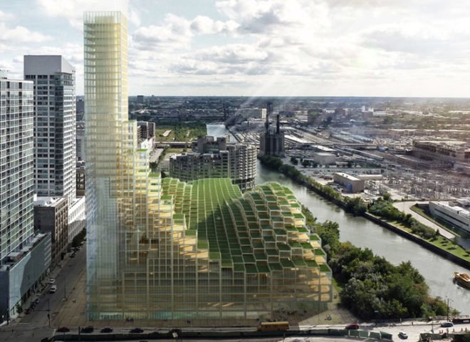 Big Wood skyscraper, timber skyscraper, wood skyscraper, eVolo skyscraper competition, Michael Charters