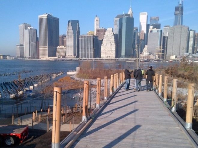 brooklyn bridge park corporation, regina myer, new york times, ted zoli, brooklyn heights, squibb park pedestrian bridge, nyc bridges, brooklyn bridge