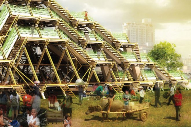 2013 eVolo competition, Aeroponic Vertical Farm, vertical farm, rice farm, urban farming, jin ho kim, philippines