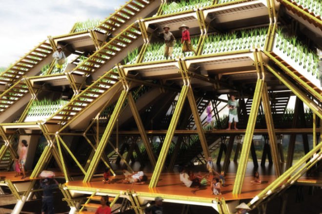 2013 eVolo competition, Aeroponic Vertical Farm, vertical farm, rice farm, urban farming, jin ho kim, philippines