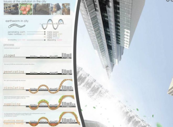 evolo, skyscraper, Evolo Skyscraper Competition, green building, design, architecture, concept, urban pollution, air quality, soil contamination, earthworms