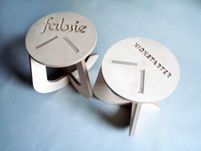 fabsie stool, eco furniture, diy furniture, design your own furniture, cnc milling services, make your own furniture, build your own stool