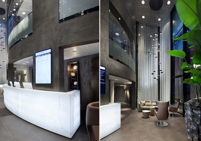 Amsterdam’s newly-opened Fletcher Hotel touts one of the most unique new designs, which was born of star designer Robert Kolenik’s new “Eco Chic” aesthetics. This four-star, nineteen floor beauty is completely round in plan, and made Kolenik’s job interesting at times. Displaying sustainable interiors that mix well with luxury, the Fletcher Hotel is certified Green Key Gold, which is the highest standard for sustainability in the leisure sector.