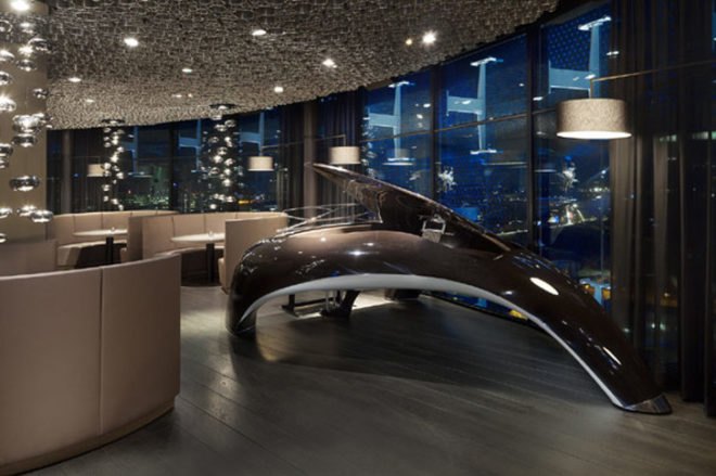 Amsterdam’s newly-opened Fletcher Hotel touts one of the most unique new designs, which was born of star designer Robert Kolenik’s new “Eco Chic” aesthetics. This four-star, nineteen floor beauty is completely round in plan, and made Kolenik’s job interesting at times. Displaying sustainable interiors that mix well with luxury, the Fletcher Hotel is certified Green Key Gold, which is the highest standard for sustainability in the leisure sector.