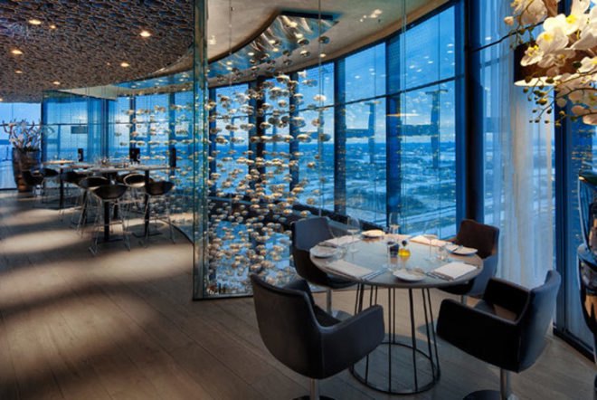 Amsterdam’s newly-opened Fletcher Hotel touts one of the most unique new designs, which was born of star designer Robert Kolenik’s new “Eco Chic” aesthetics. This four-star, nineteen floor beauty is completely round in plan, and made Kolenik’s job interesting at times. Displaying sustainable interiors that mix well with luxury, the Fletcher Hotel is certified Green Key Gold, which is the highest standard for sustainability in the leisure sector.