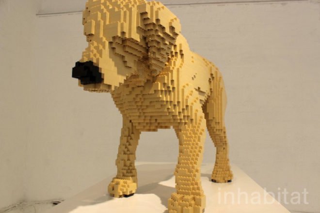 Nathan Sawaya, LEGO, lego art, lego sculptures, openhouse gallery, lego design, lego dog, dean west, new york lego art, green design, eco design, legos, lego umbrella