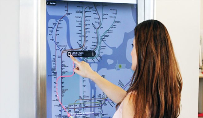 mta, nyc mta, touch screen subway map, barclays center, paul j fleuranges, digital out of home technology, interactive subway maps, control group, nyc payphones, nyc interactive subway map, cbs outdoor, subway map kiosks, grand central station, penn station, bowling green